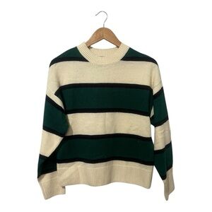 Divided H&M Stripe Sweater Women's 2XS Jacquard Pullover Crew Long Sleeves XXS